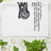 küchenhandtuch mit motorrad und text theedoek (Gevouwen)