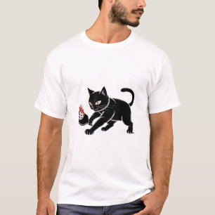 Kuching Pickleball Club Manga Cat Design Hoodie T-shirt