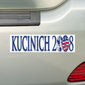 kucinich 2008 bumpersticker (Op auto)