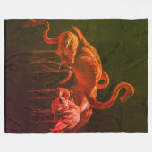KUDDE FLAMINGO'S FLEECE DEKEN (Voorkant (Horizontaal))