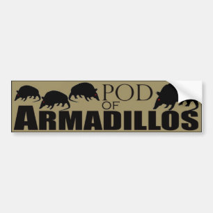 Kudde gordeldieren bumpersticker