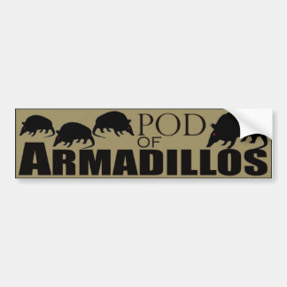 Kudde gordeldieren bumpersticker