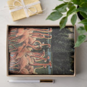 Kudde koraal flamingo's bij Hialeah Park Miami Fl Tissuepapier (Geschenk)