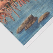 Kudde koraal flamingo's bij Hialeah Park Miami Fl Tissuepapier (Detail)