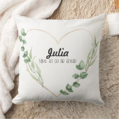 Kudde med lövkrans Välj egen text Kussen (Deken)