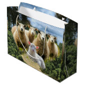 kudde schapen van baby-lammeren groot cadeauzakje (Achterkant Gekanteld)