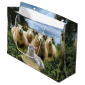 kudde schapen van baby-lammeren groot cadeauzakje (Voorkant Gekanteld)