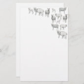 kudde van schapenbakkerij briefpapier (Voorkant / Achterkant)