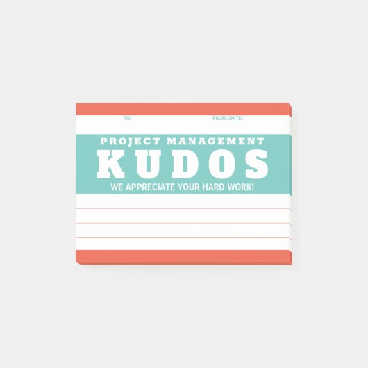 Kudos erkenning projectmanagement post-it® notes (Voorkant)