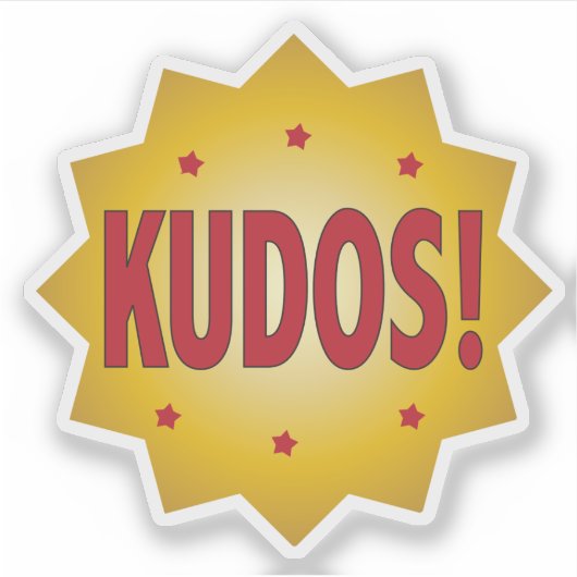 KUDOS sterrenherkenning en waardering Sticker (Voorkant)