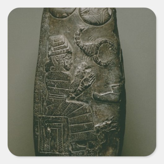 Kudurru of Nazimaruttash, King of Babylon, c.1328- Vierkante Sticker (Voorkant)