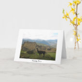 Kuelap, carte de voeux du Pérou (Fleur jaune)