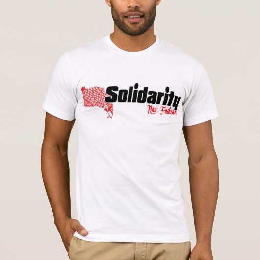 Kuffiya: Solidariteit, geen Mode T-shirt (Voorkant)