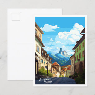 Kufstein Oostenrijk vintage reisillustratie Briefkaart