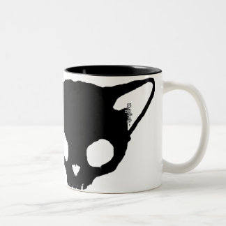 Kuginh™ Black Cat Skull mok