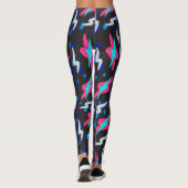 Kühn bliksemschichtpatroon uit het verleden leggings (Achterkant)