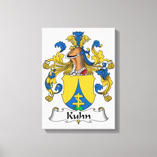 Kuhn Family Crest Canvas Afdruk (Voorkant)