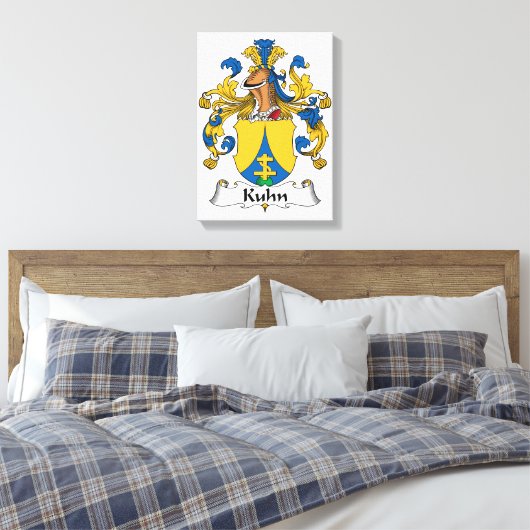 Kuhn Family Crest Canvas Afdruk (Insitu (Slaapkamer))