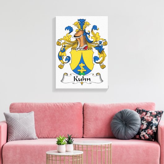 Kuhn Family Crest Canvas Afdruk (Insitu (Woonkamer))