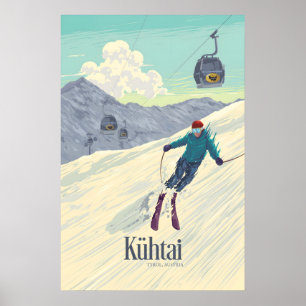 Kühtai Tirol Oostenrijk Skigebied Reisposter Poster