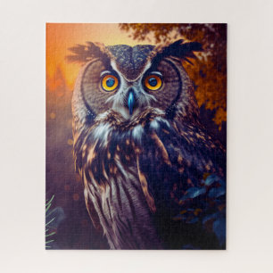 Kuif Owl in Forest Natuur Wildlife Bird Animal Legpuzzel