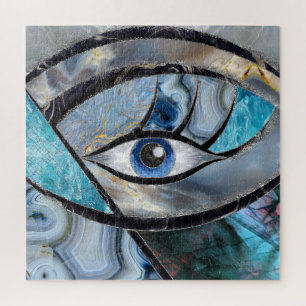 Kuifje Evil Eye Amulet Mineral Textures Collage Legpuzzel