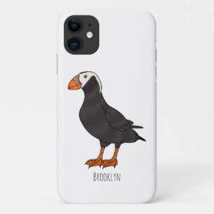 Kuifpapegaaiduikercartoonillustratie  iPhone 11 hoesje