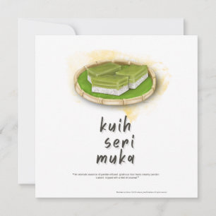 Kuih Seri Muka Maleisië Briefkaart