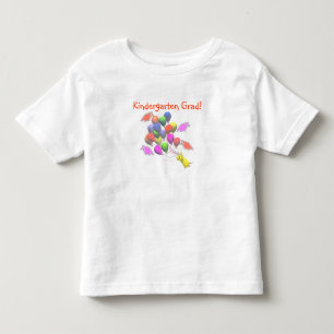 Kuiken en ballonnen kleuterschool afstuderen kinder shirts