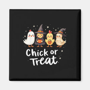 Kuiken of behandelen Schattigee Halloween Chicken  Magneet