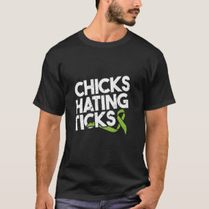 Kuikens die Ticks Hatend Grappige Lyme Ziekte Bewu T-shirt