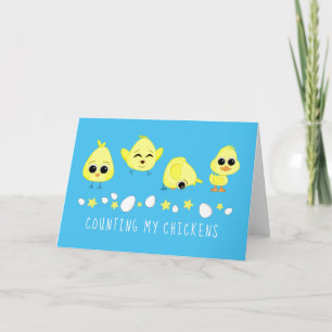 Kuikens en Eendjes Tellen Mijn Kuikens Spreekwoord Kaart