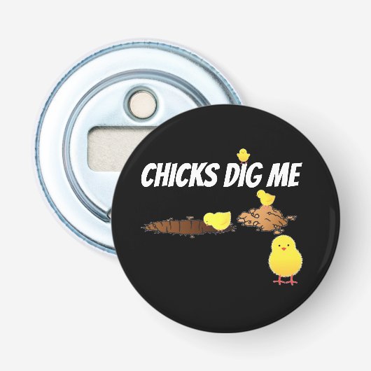 KUIKENS GRAVEN MIJ BUTTON FLESOPENER (Voorkant)