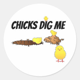 KUIKENS GRAVEN MIJ RONDE STICKER