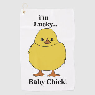 Kuikens Ik ben Lucky Baby Chick Golfhanddoek