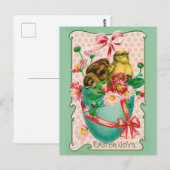  kuikens met paasroosters briefkaart (Voorkant / Achterkant)