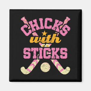 Kuikens met Sticks Field Hockey Vrouwen Magneet