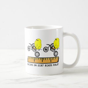 Kuikens Op Dirt Bikes Beheersen Motocross Mok