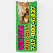 Kuikens te koop Aangepaste Bewerkbare Banner (Verticaal)