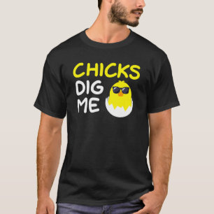 Kuikens vinden me grappig Pasen humor vintage kuik T-shirt