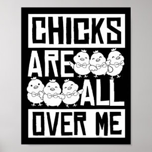 Kuikens zitten overal op me Pasen Grappig 1 Poster