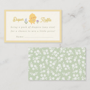 Kuikentje Baby Shower Luier Raffle Ticket Informatiekaartje