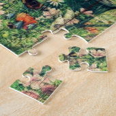 kuilvoer met vogel en vogeltuin legpuzzel (Zijkant)