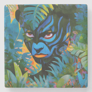 "Kuiráya" - Geschilderd blad - Vrouwen in het Amaz Stenen Onderzetter