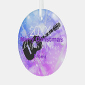 Kuitarist kerstversier HAMbWG Glas Ornament (Voorkant links)