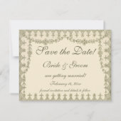 kuitje met rode roze en hart Bewaar de datum Kaart (Achterkant)