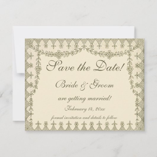 kuitje met rode roze en hart Bewaar de datum Kaart (Achterkant)