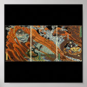 Kuji Battle tussen Samurai. Circa 1860. Japan. Poster (Voorkant)