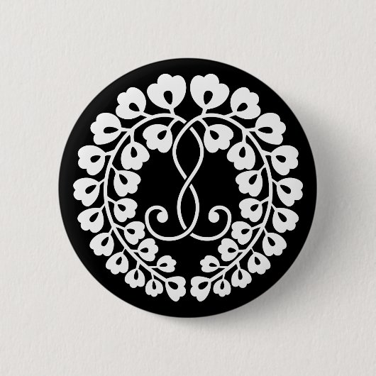 Kujo-wisteria Ronde Button 5,7 Cm (Voorkant)