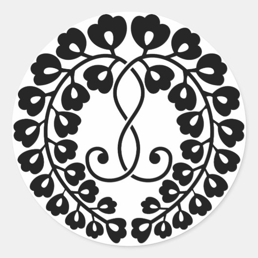 Kujo wisteria ronde sticker (Voorkant)